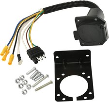 4 Pin to 7 Pin Trailer Adapter with Mounting Bracket, Heavy Duty Pure Copper 4 W picture