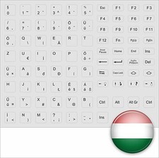 Keyboard Stickers Hungarian Magyar Keyboard Stick Hungary Grey For Notebook picture