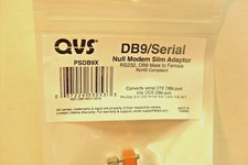 QVS PSDB9X DB9 Male x Female Standard Serial RS232 Null Modem Adaptor Sealed Bag picture