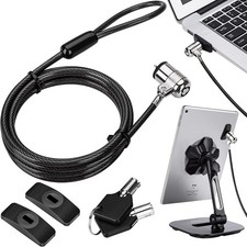 AboveTEK Laptop Lock, Tablet Lock Security Cable, 2 Keys Sturdy Steel iPad Lock picture