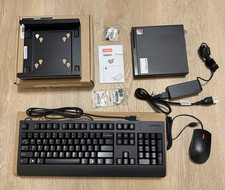 Lenovo M715Q AMD Pro Quad Core 1TB HDD 8GB DDR4 Win10 Pro Tiny Desktop SET picture