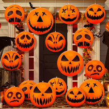 16 Pcs 24'' & 16'' Halloween Inflatable Pumpkin Balls Decorations picture