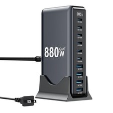 880W 10-Port GaN USB-C USB-A Charging Station 6 USB-C 4 USB-A Black picture