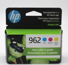 HP 962 Ink Cartridges Cyan Magenta Yellow Tricolor - GENUINE - FRESH (2027+) picture