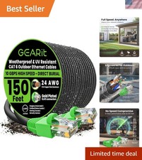 150ft Cat 6 Ethernet Cable - Fast 10Gbps Data Transfer for Outdoor Installations picture