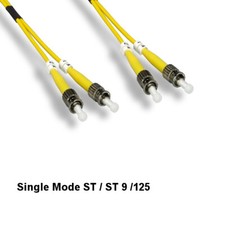 [10X] Kentek 2m ST to ST Single-Mode Fiber Optic Cable 9/125 Duplex Ethernet picture