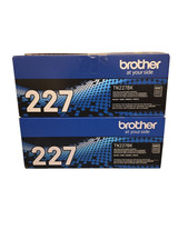 LOT of 2 Brother TN227BK Black Toner Cartridges OPEN BOX OPEN BAG Unused Toners picture