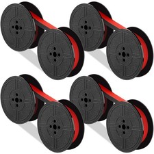 4 Pairs Universal Typewriter Ribbon, Red Twin Spool Typewriter Ink Ribbon, Twin picture