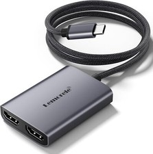 USB-C to Dual HDMI Adapter 4K 60Hz Multi Monitor Converter MacBook Pro Air M1 M2 picture