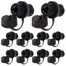 10 PCS Panel Mounting Shielded RJ45 Waterproof CAT6 Connector Double Head picture
