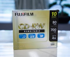 Fujifilm CD-RW Rewritable - 10 pack with Cases - NEW-Factory Sealed picture