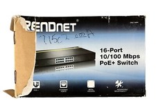 TRENDnet TPE-T160H 16-Port 10/100 Mbps PoE+ Switch Open Box picture