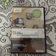 Microsoft Office Student and Teacher Edition 2003 Word Excel w/Key picture