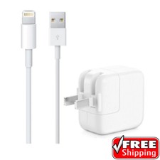 Original Genuine OEM 12W USB Wall Charger & Cable for iPad Pro, Air & Mini  picture