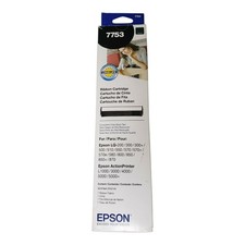 Genuine EPSON 7753 Black Ribbon Cartridge for Dot Matrix Printers picture