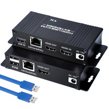 164ft HDMI KVM USB Extender, HDMI to RJ45 Over Cat5e/6/7, Zero Latency 1080p6... picture