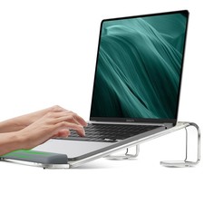 Clear Acrylic Laptop Stand for Desk, Laptop Riser with Wrist Rest picture
