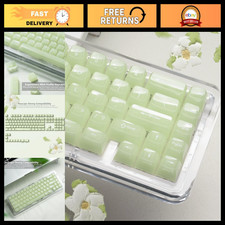 Jelly Ceramic Keycaps for Mechanical Keyboard - Clear Green Keycap Set picture