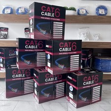 AvesView CAT6E Indoor 1000ft Ethernet Cable UTP (CCA) 23AWG 550MHz - Lot of 6 picture