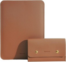 PU Leather Padded Laptop Sleeve Bag 13Inch for New MacBook Air 13 A3113 M3, 2024 picture