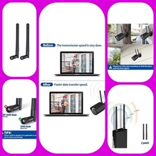 Dual Band WiFi Antenna 3dBi SMA Male Antenna 2 Pack SMA Male Antenna 2-Pack picture