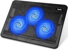 Laptop Cooling Pad 15.6 17 Inch Slim Portable USB Fans Black Blue Ergonomic picture