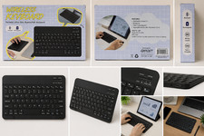 Wireless Bluetooth Keyboard Rechargeable Ultra Slim 80 Keys USB-C Black NEW picture