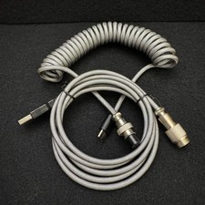 Double Sleeved Coiled Cable with Aviator | USB-C to USB-A | Mechanical Keyboard picture