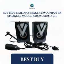 RGB MULTIMEDIA SPEAKER 2.0 COMPUTER SPEAKERS MODEL K2039 USB 2 INCH picture