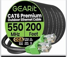 GEARit RJ45 Cat-6 Ethernet Patch Cable, 10Gpbs Transfer Speed, Gold-Plated picture