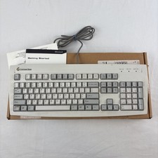 Vintage 90s Gateway 2000 Natural Keyboard 2196003-XX-XXX w/ Box And Manual picture