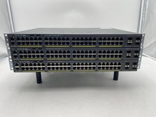Lot of 3 Cisco WS-C2960X-48LPS-L 48 Port GigE PoE Switch 4x SFP LAN picture