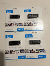 PNY Attache 4 32GB USB 2.0 Flash Drive Black Lot of 4 picture