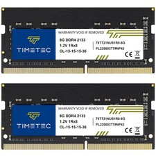 Timetec 16GB KIT(2x8GB) DDR4 2133MHz PC4-17000 Non-ECC Unbuffered 1.2V CL15 1Rx8 picture