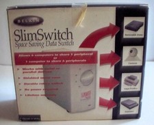 Belkin® SlimSwitch (F1B028V) 4 Port Slim Switch Space Saving Data Switch picture