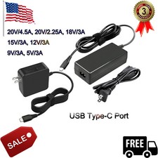 Universal 90W USB-C Type-C AC Adapter PD Power Supply Laptop Charger Cable Cord picture