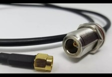 Bingfu WiFi Antenna Adapter Cable RP-SMA Male to N Female Bulkhead Mount 49 Ft picture