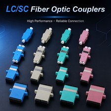 100PCS SC/UPC LC/UPC Keystone Jack Fiber Optic Connectors Couplers Adapters picture