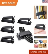 50Pcs Self Adhesive Cable Management Clips - Black picture