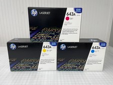3PK Genuine HP 643A Q5951A Q5952A Q5953A Toner Print Cartridges -New picture