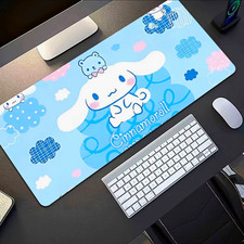 Cinnamoroll  Computer Desk Mat, Blue.Non-Slip Waterproof 30x70CM (11.8 × 27.6in) picture