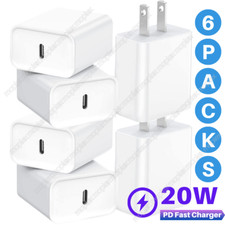 Lot 6X For iPhone 8 Samsung 20W Fast Charger Block USB Type C Wall Power Adapter picture