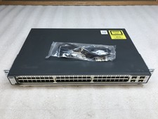 Cisco Catalyst 3750 Series WS-C3750-48TS-S 48 Port Network Switch w/ Rack Ears picture