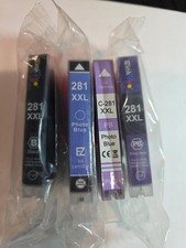 4 Pack Compatible Canon CLI-281 XXL Ink Cartridges 1 Black 3 Photo Blue picture