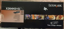 GENUINE LEXMARK X264H31G HIGH YIELD BLACK TONER INK CARTRIDGE NEW SEALED OEM picture