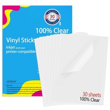Premium Printable Vinyl Sticker Paper for Inkjet & Laser Printer, 100% picture