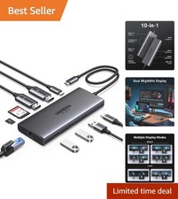 Compact 10-in-1 USB C Docking Station: 8K HDMI, Fast Data Transfer & Charging picture