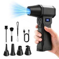 High-Powered Cordless Air Duster, 130K RPM, 4-Speed, Rechargeable, LED Light, 5 picture