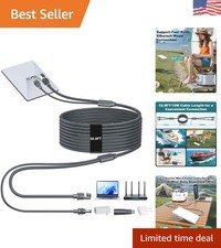 2-in-1 Starlink Mini Ethernet Cable 32.8FT - Waterproof & Weather-Resistant picture