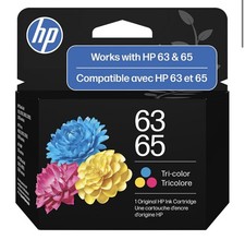 B7RT2AN New Genuine HP 63 / 65 Tri-color Ink Cartridge 01/2028 picture